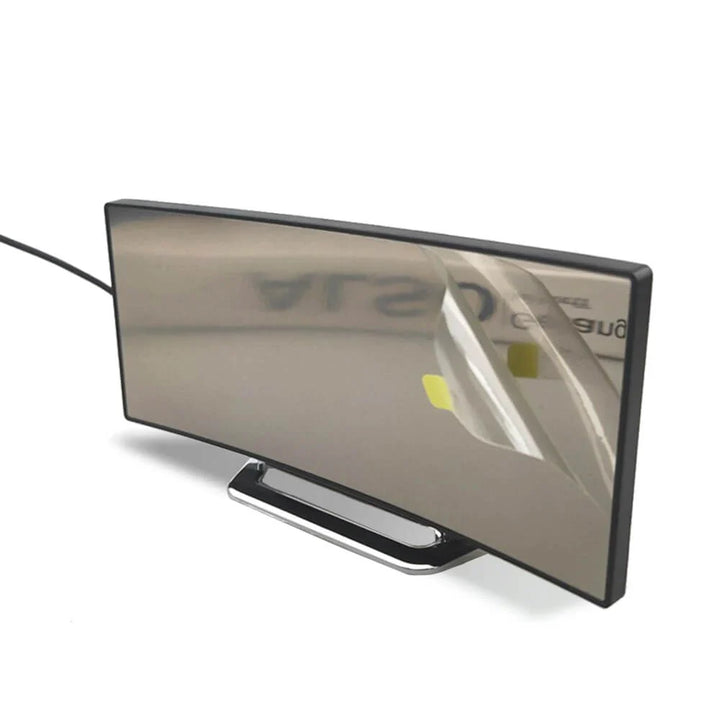 Elegante LED digitale wekker met groot display en gebogen design, ideaal voor moderne woonruimtes, helder afleesbaar.
