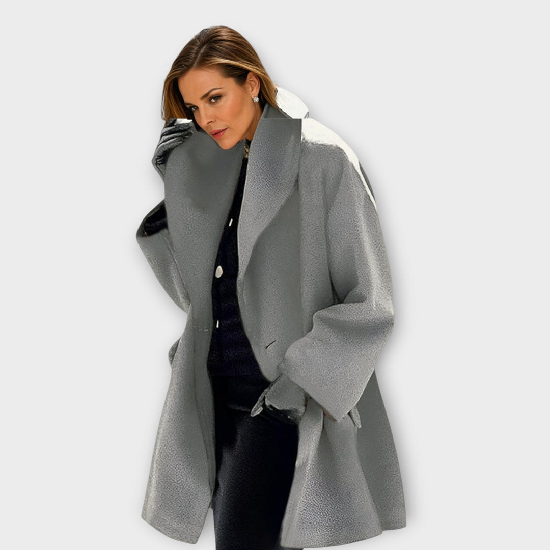 Elegante damesjas in wolmix, veelzijdige wintermode.