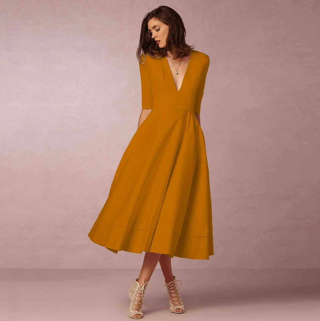 Elegante mouwloze prinsessenjurk voor dames in diverse kleuren, met een klassiek silhouet, perfect voor elke gelegenheid.