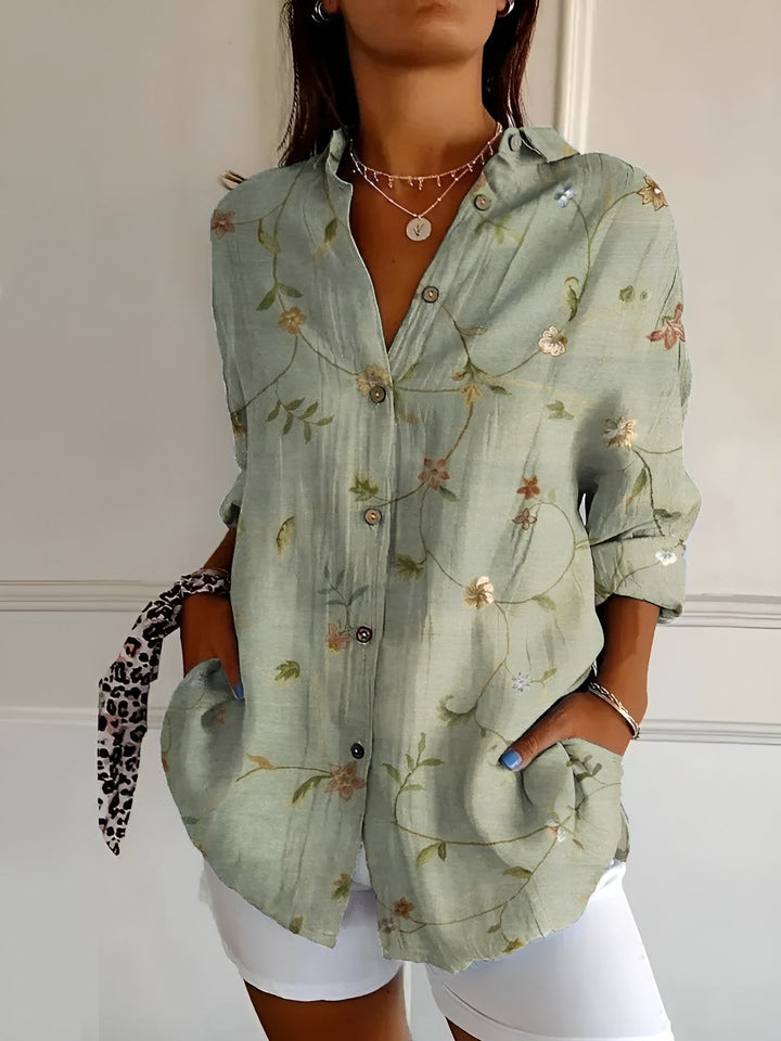 Elegante dames button-down blouse, licht, ademend, figuur benadrukkend, voor een stijlvolle en comfortabele look.