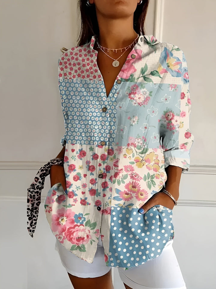 Elegante dames button-down blouse, licht, ademend, figuur benadrukkend, voor een stijlvolle en comfortabele look.