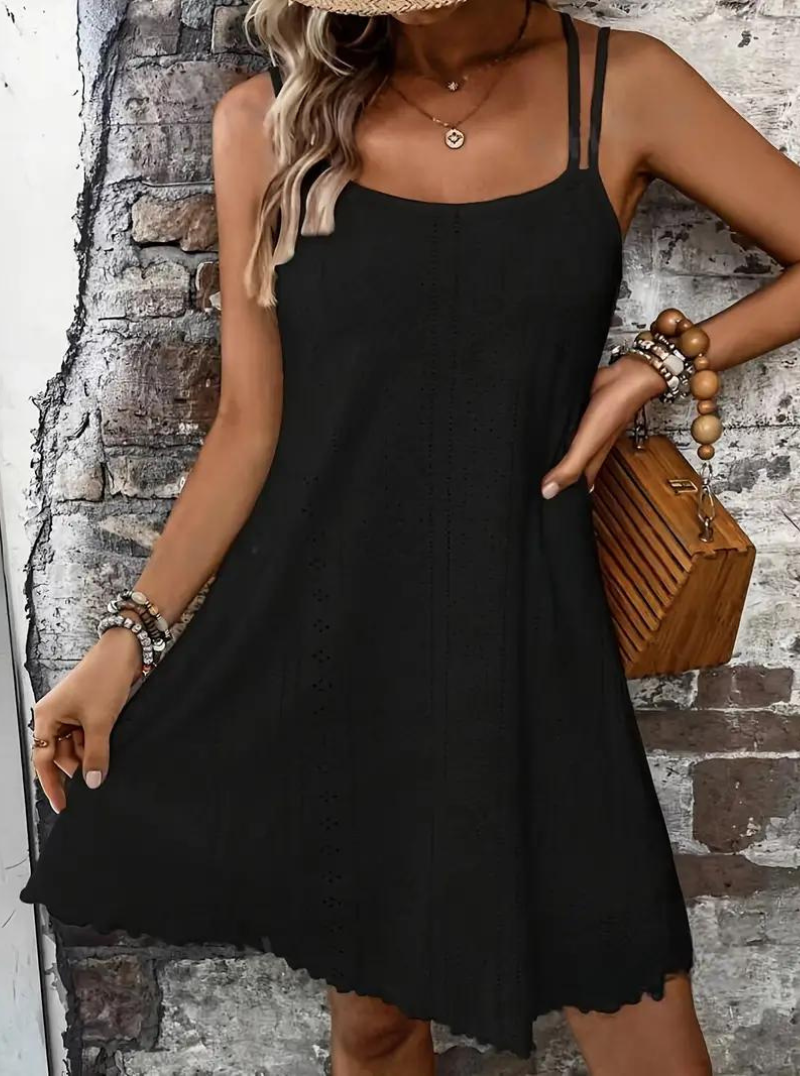Elegante dames linnen zomerjurk, wijde silhouet, ademend, ideaal voor stranduitjes en warme dagen.