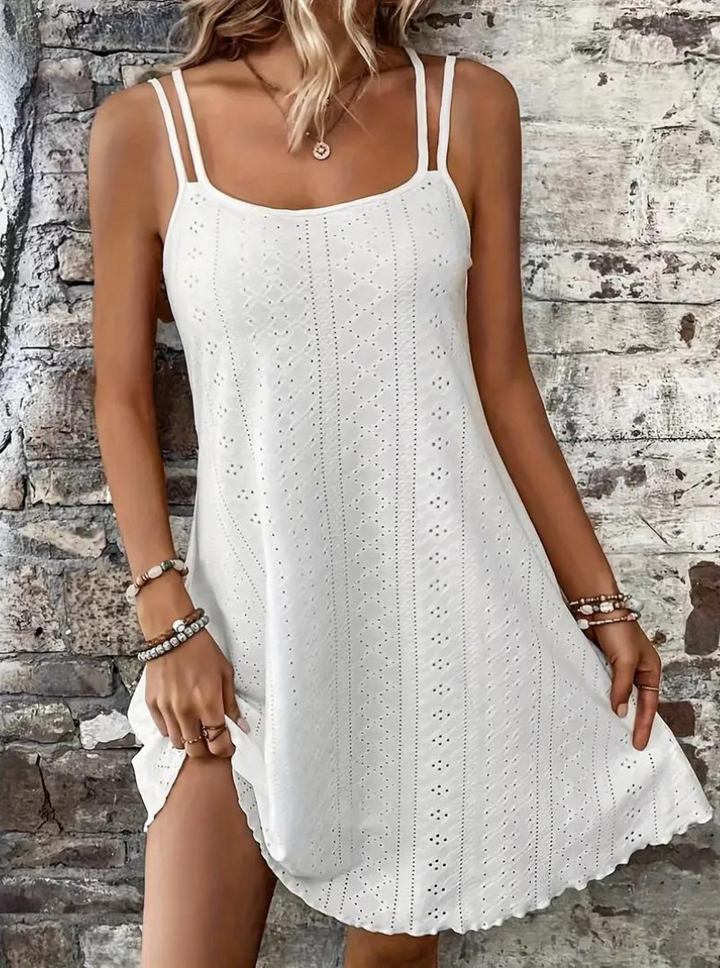Elegante dames linnen zomerjurk, wijde silhouet, ademend, ideaal voor stranduitjes en warme dagen.