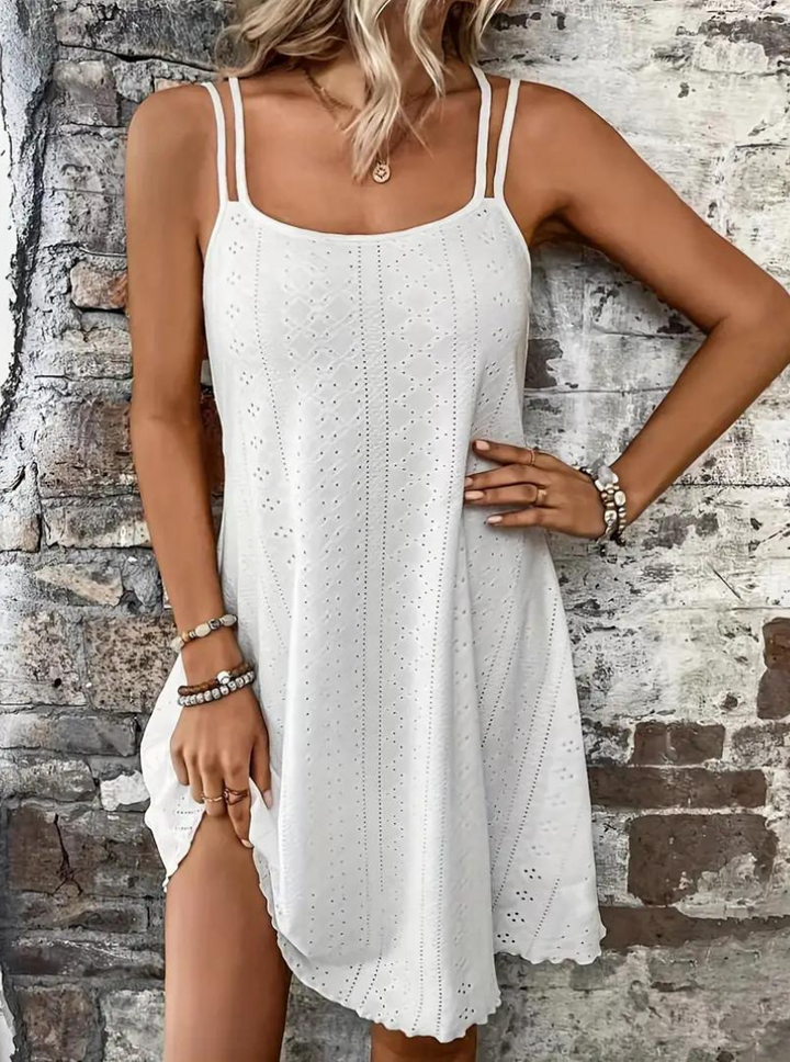 Elegante dames linnen zomerjurk, wijde silhouet, ademend, ideaal voor stranduitjes en warme dagen.