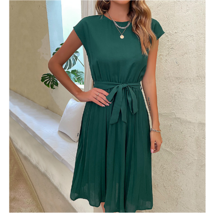 Elegante dames maxi jurk met vloeiende stof, moderne snit, ideaal voor zomerse gelegenheden, vrouwelijke charme