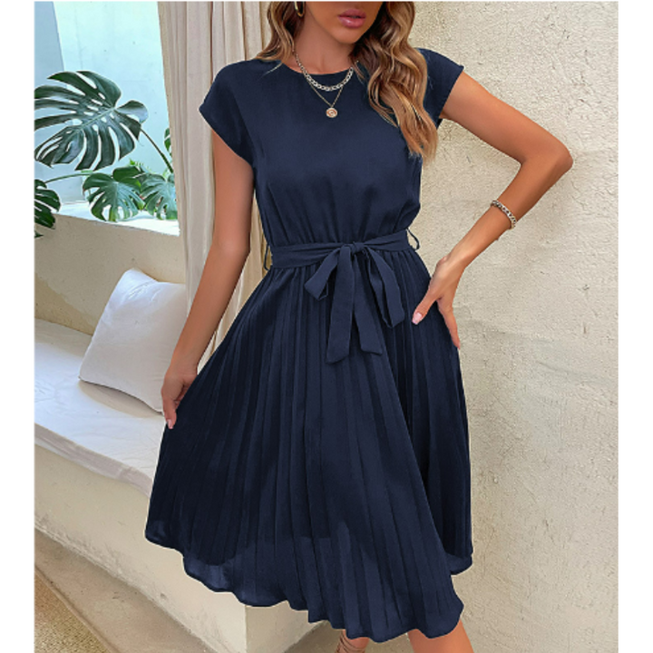 Elegante dames maxi jurk met vloeiende stof, moderne snit, ideaal voor zomerse gelegenheden, vrouwelijke charme