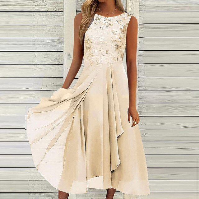 Stijlvolle en elegante zomerjurk voor vrouwen.