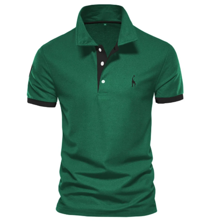 Elegant herenpoloshirt met stijlvol design, comfortabele pasvorm, veelzijdig voor casual en formele gelegenheden.