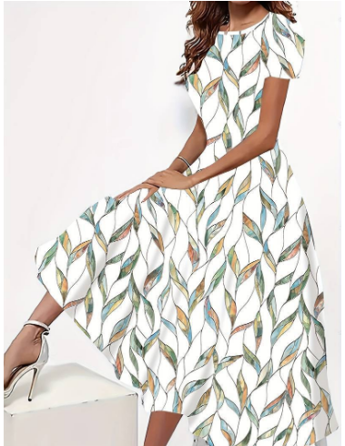 Elegante moderne damesjurk, eenvoudige elegantie, tijdloze details, ideaal voor formele gelegenheden en etentjes.