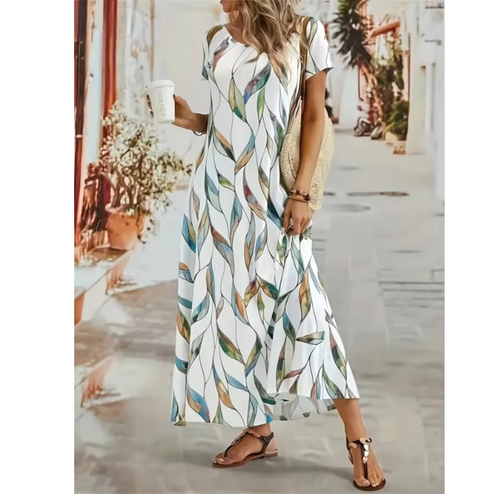 Elegante moderne damesjurk, eenvoudige elegantie, tijdloze details, ideaal voor formele gelegenheden en etentjes.