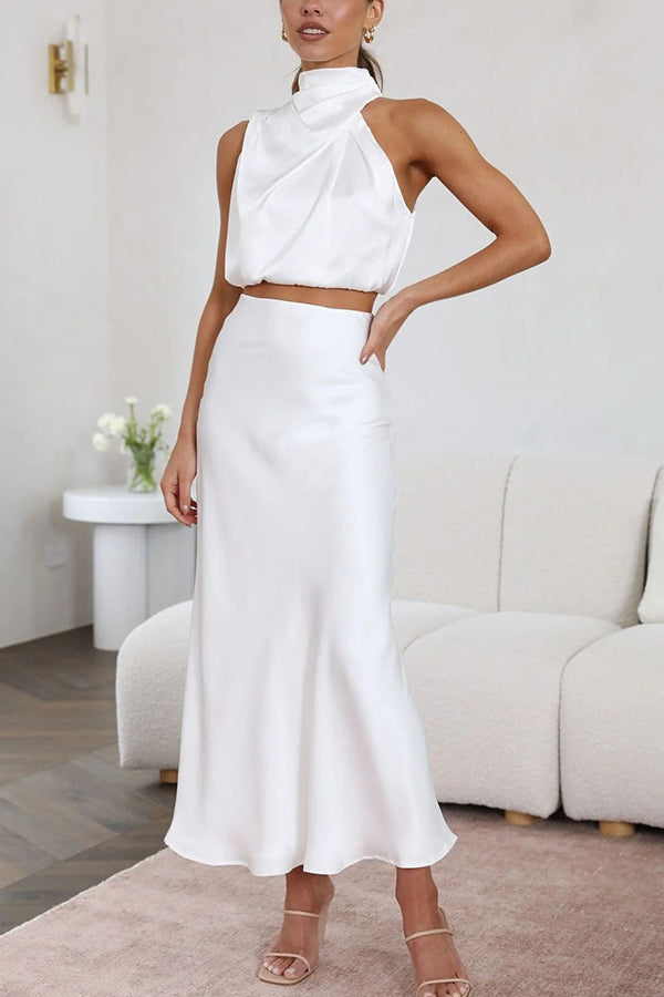 Elegant Nicolette Maxirok-Set voor dames met een vloeiend silhouet, ideaal voor tuinfeesten of diners, in een modern design.