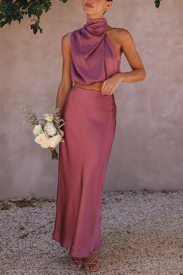 Elegant Nicolette Maxirok-Set voor dames met een vloeiend silhouet, ideaal voor tuinfeesten of diners, in een modern design.