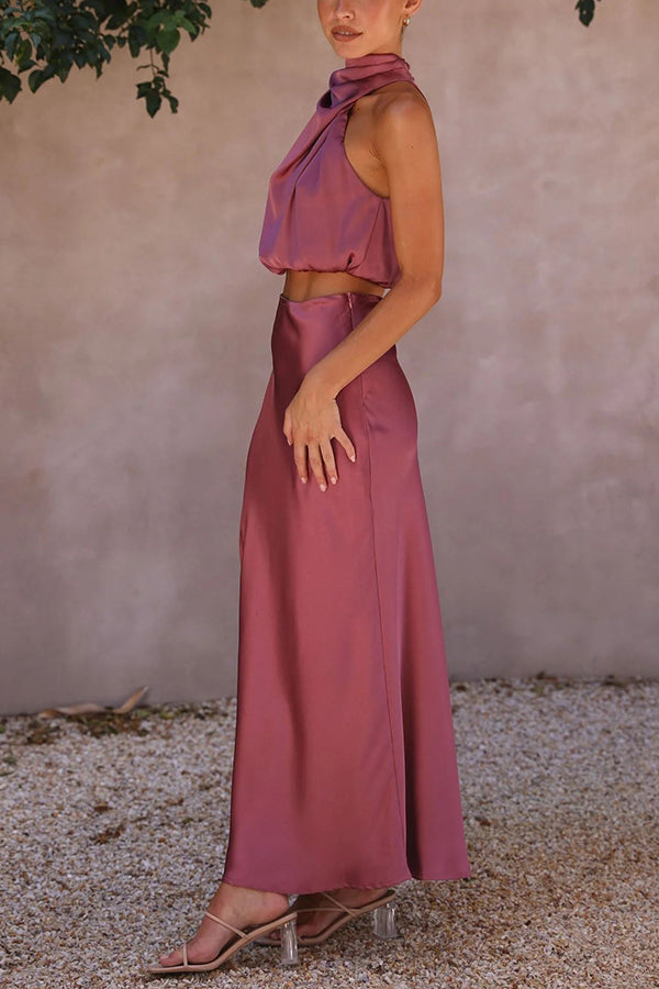 Elegant Nicolette Maxirok-Set voor dames met een vloeiend silhouet, ideaal voor tuinfeesten of diners, in een modern design.