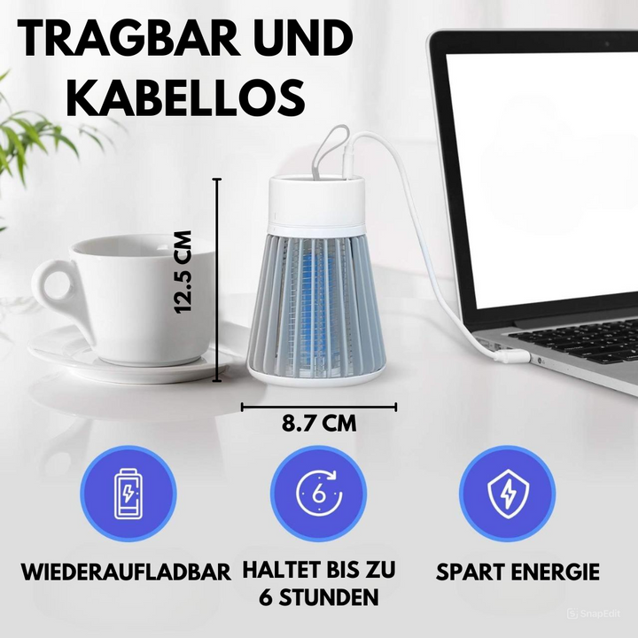 Krachtige elektrische insectenval met UV-licht, compact en lichtgewicht, biedt effectieve bescherming binnenshuis en buitenshuis tegen muggen.