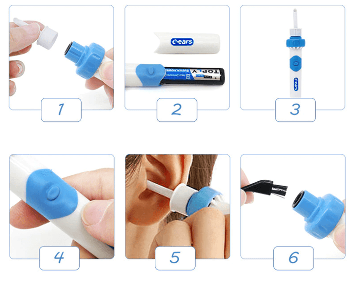 USB-oplaadbare elektrische oorreiniger; handig en snoerloos voor effectieve oorhygiëne, thuis of onderweg.