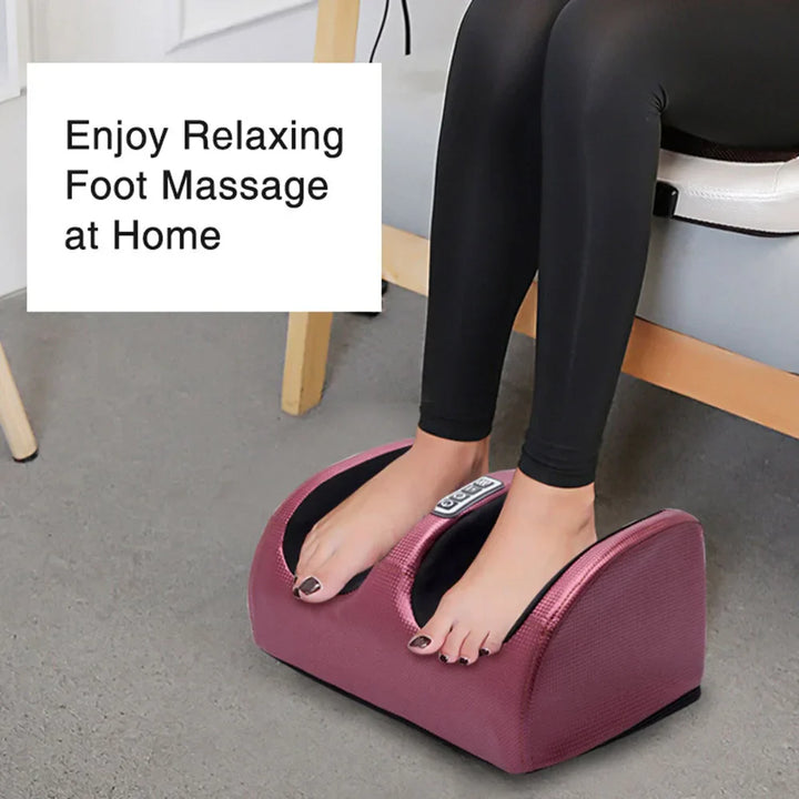 RelaxFoot elektrische shiatsu voetmassager met warmtefunctie voor diepe ontspanning en voetverzorging.