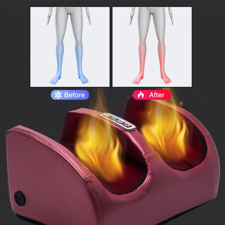 Voetmassage apparaat met geïntegreerde warmtefunctie, ideaal voor verlichting van spierpijn en wellness.