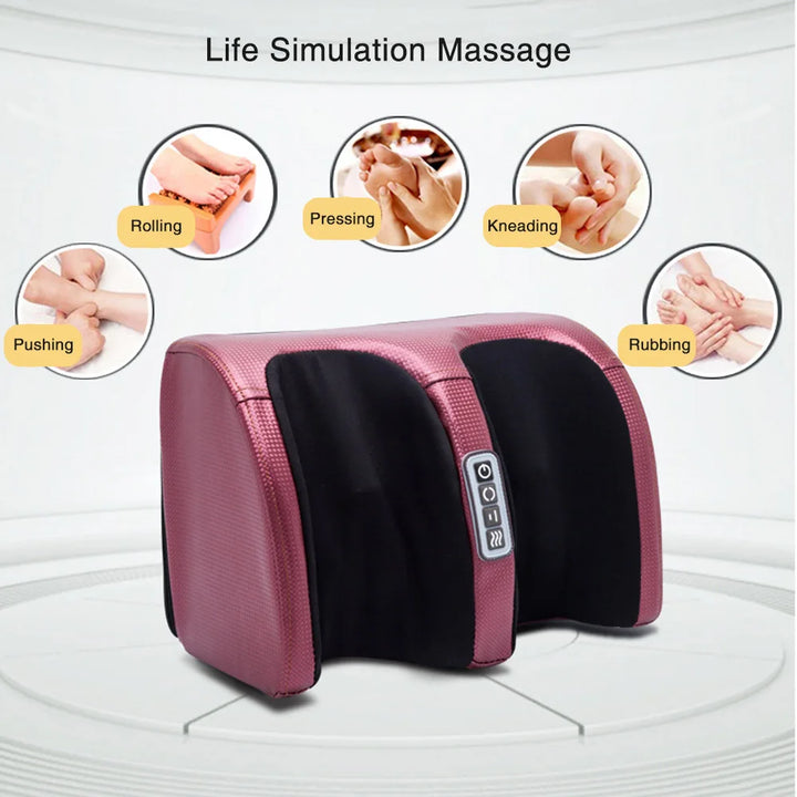 RelaxFoot ergonomische elektrische voetmassager met warmte en shiatsu, perfect voor vermoeide voeten.