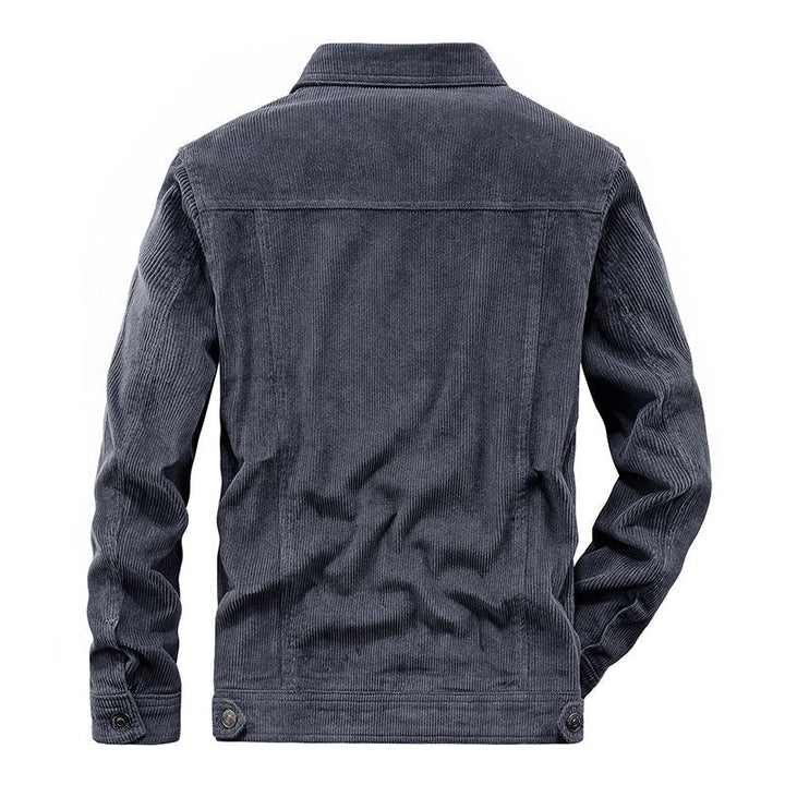 Elias Heren Corduroy Jas - zachte corduroy jas, losse pasvorm, verschillende kleuren, vooraanzicht