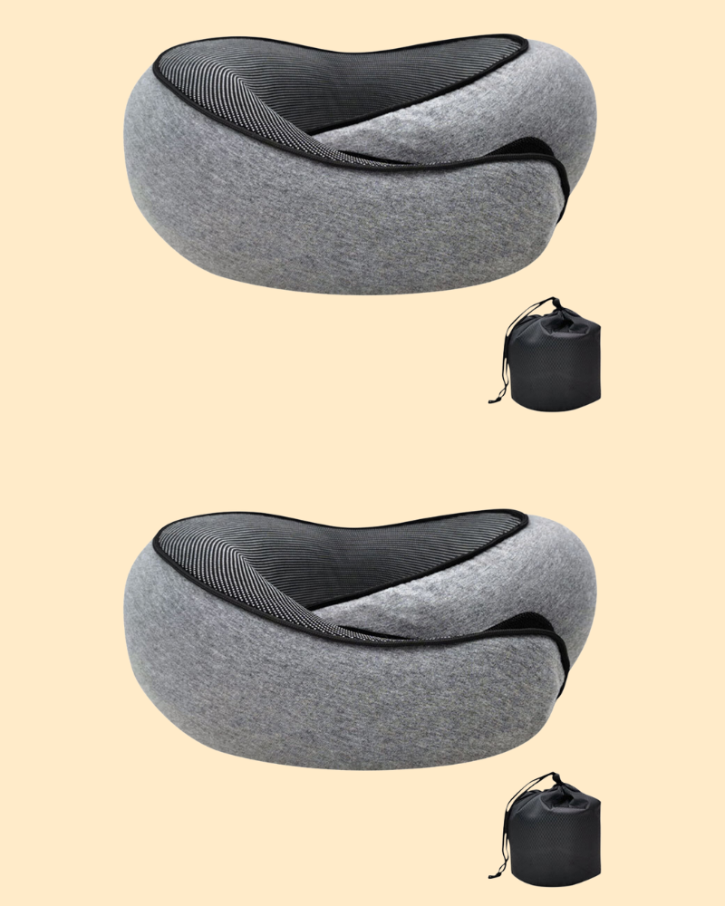 Comfortabel nekkussen met traagschuim, ideaal voor nekondersteuning op reis.