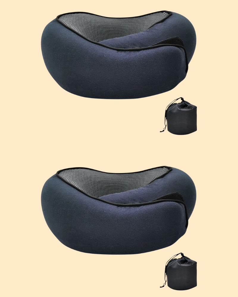 Lichtgewicht traagschuim reiskussen, nu 1+1 gratis voor comfortabele reizen.