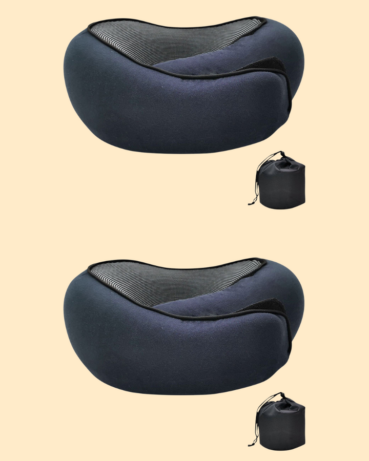 Lichtgewicht traagschuim reiskussen, nu 1+1 gratis voor comfortabele reizen.