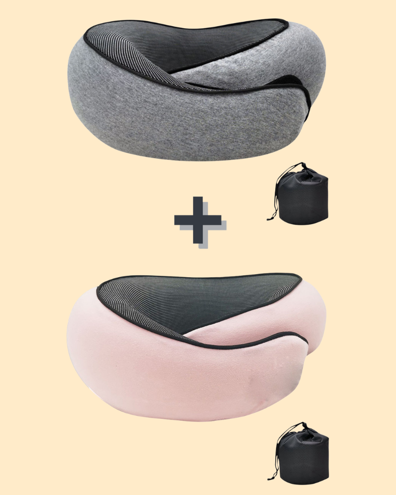 Ergonomisch nekkussen met traagschuim voor optimale nekondersteuning en ontspanning.