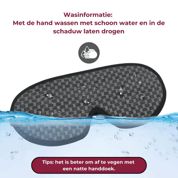 Ergonomisch 3D slaapmasker, past optimaal aan, biedt comfort en duisternis, ideaal voor reizen en thuis.