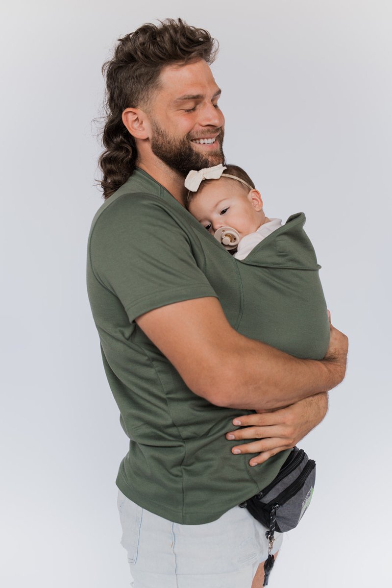 Ergonomisch Baby T-Shirt Draagjack in grijs, ademend, met verstelbare banden voor maximaal comfort