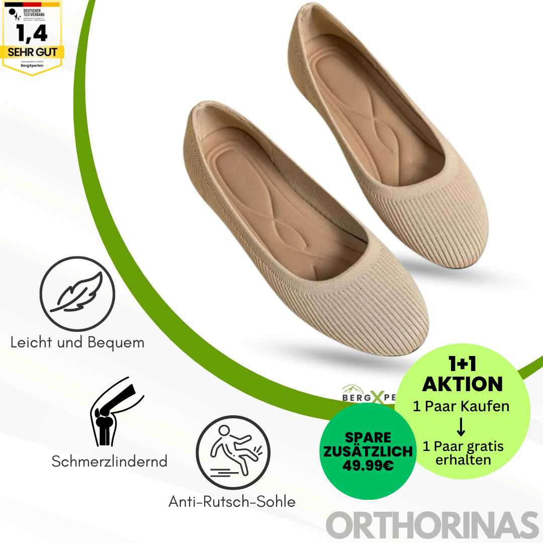 Comfortabele Orthorinas ballerina's met ergonomische ondersteuning