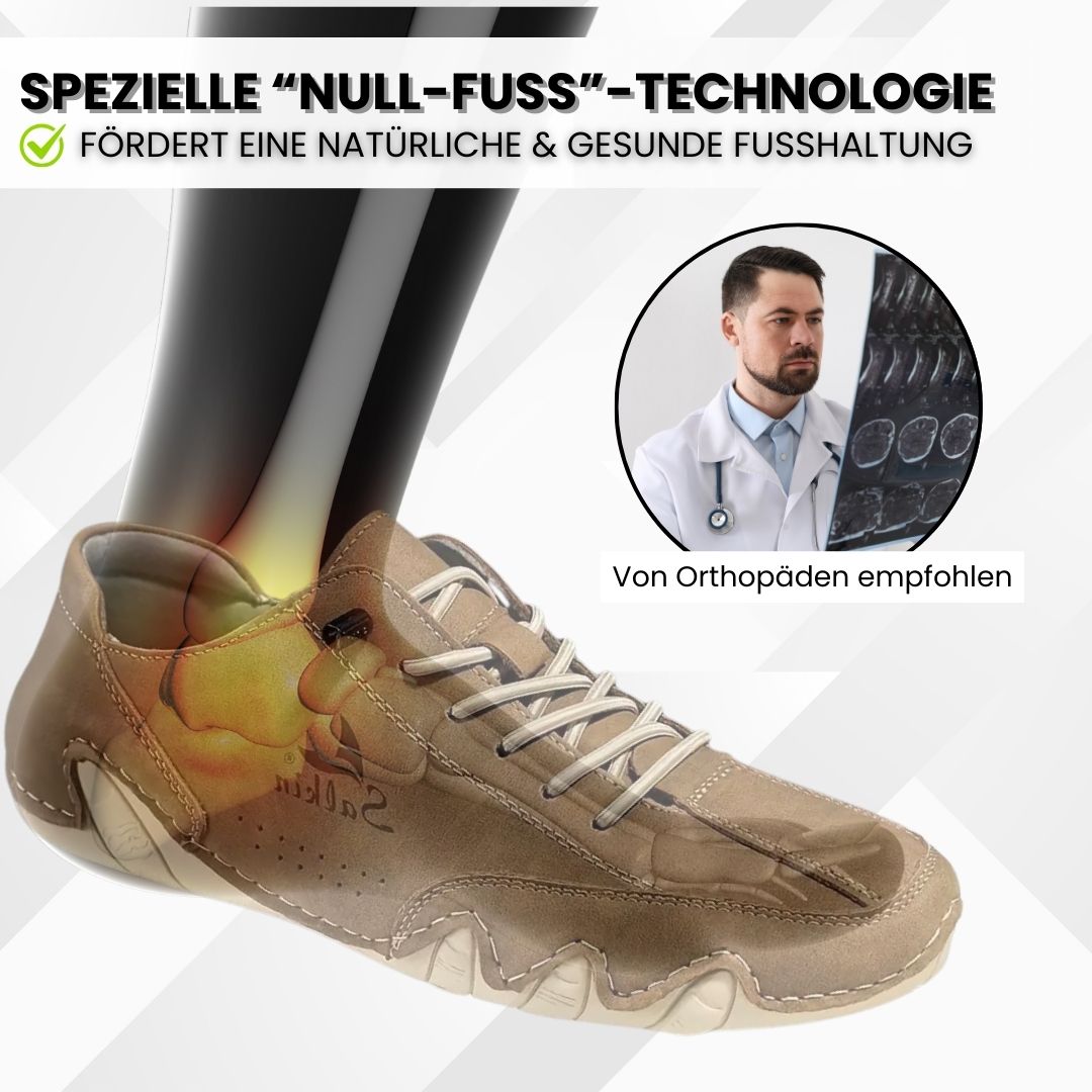 Detail van de ademende stof van de barefoot schoen, zorgt voor ventilatie en comfort