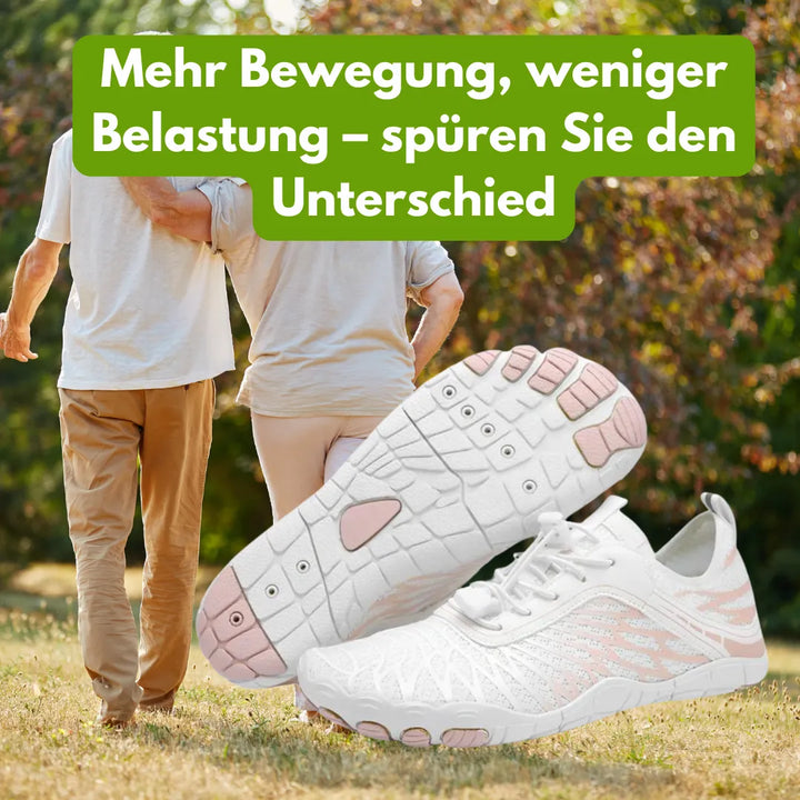 Ergonomische blotevoetenschoenen voor dames, ademend materiaal, ruime teenbox, ontworpen voor gezonde beweging en comfort