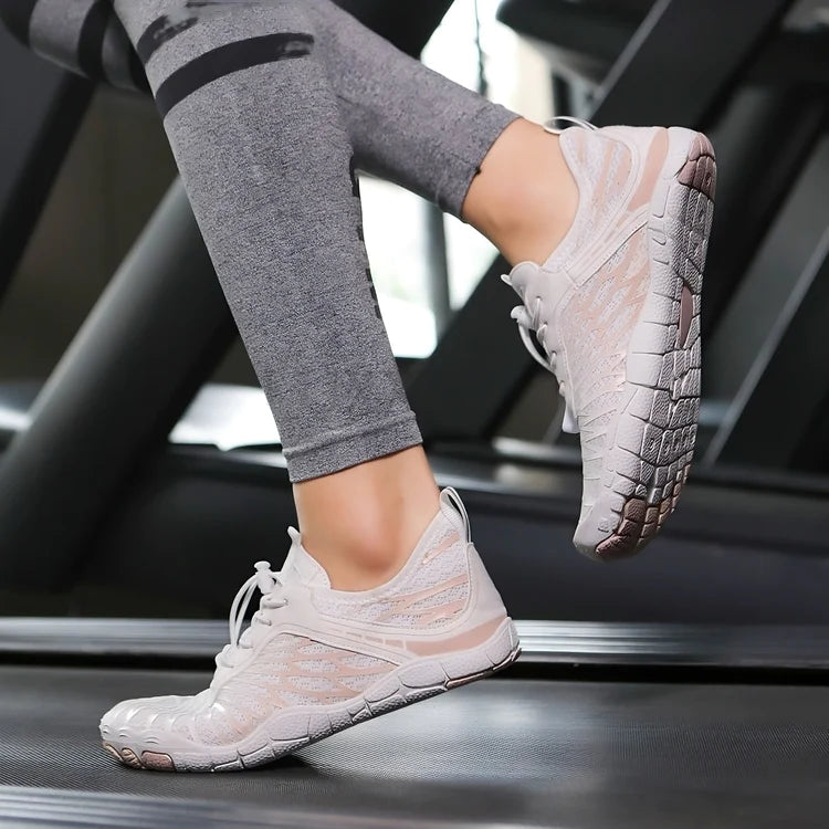 Ergonomische blotevoetenschoenen voor dames, ademend materiaal, ruime teenbox, ontworpen voor gezonde beweging en comfort