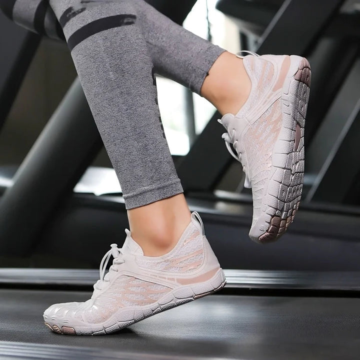 Ergonomische blotevoetenschoenen voor dames, ademend materiaal, ruime teenbox, ontworpen voor gezonde beweging en comfort