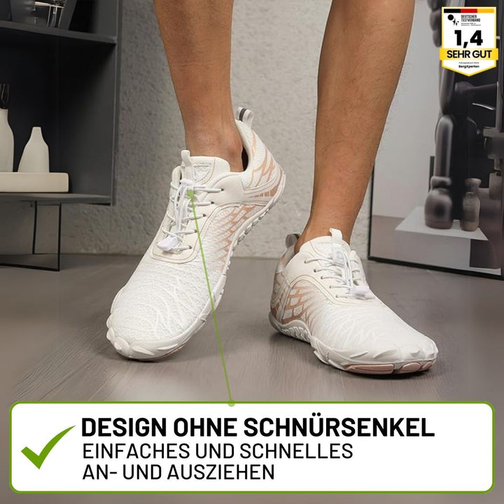 Ergonomische blotevoetenschoenen voor dames, ademend materiaal, ruime teenbox, ontworpen voor gezonde beweging en comfort
