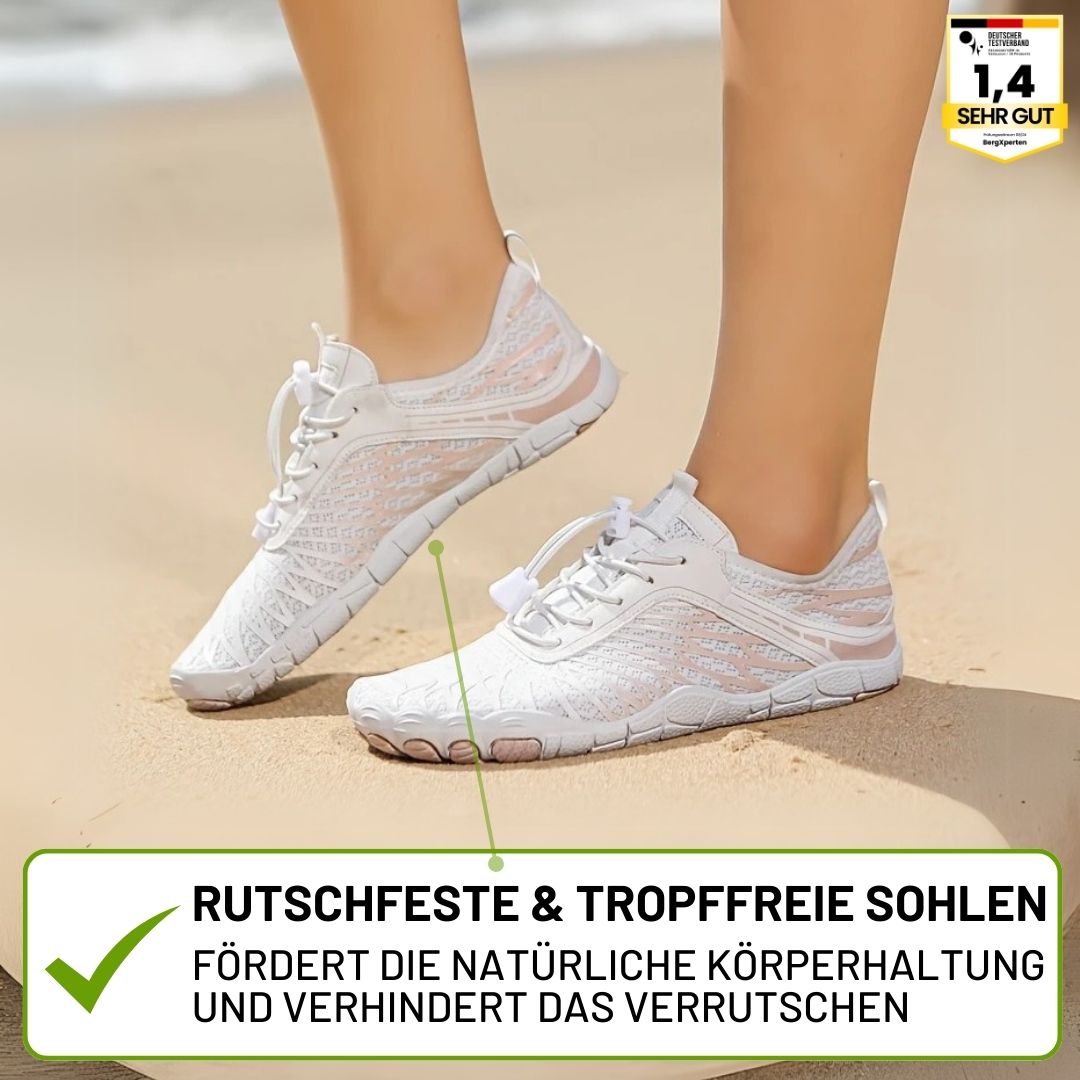 Ergonomische blotevoetenschoenen voor dames, ademend materiaal (Power Zwart), ruime teenbox, ontworpen voor gezonde beweging en comfort