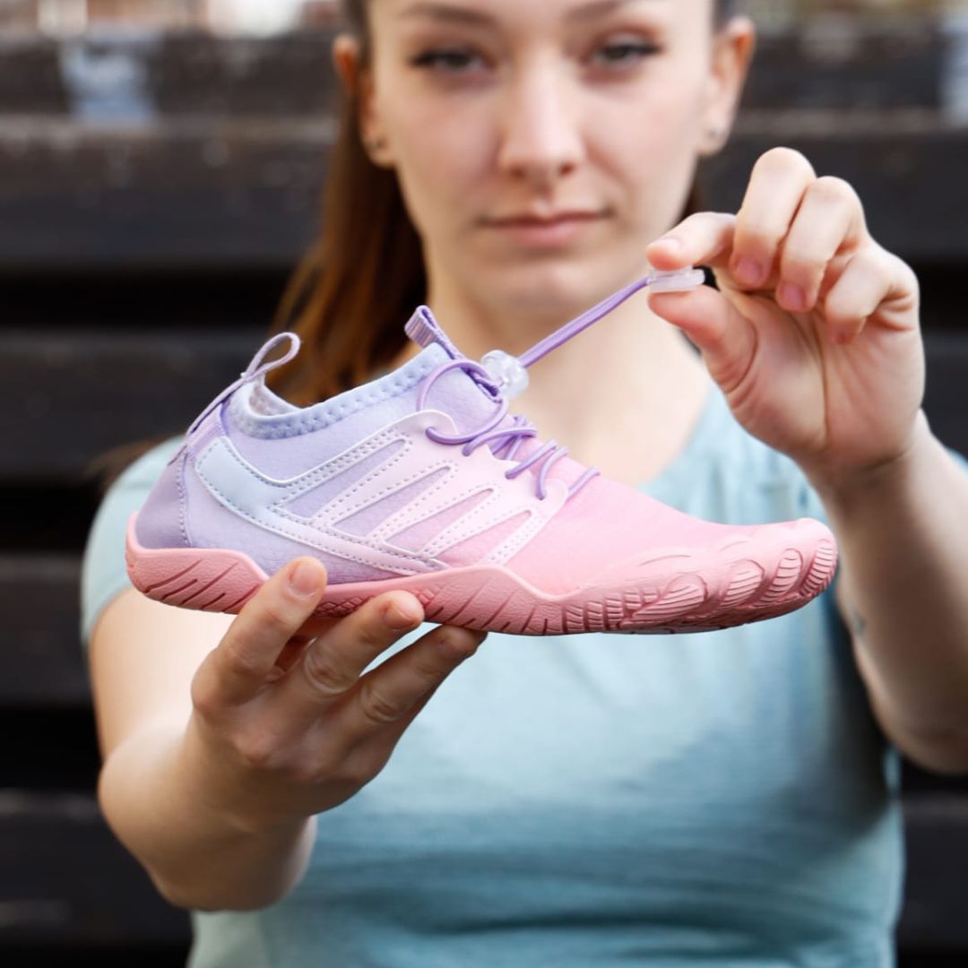 Ergonomische dames barefoot schoenen met flexibele, ultralichte zool voor comfort en natuurlijke voetbeweging.