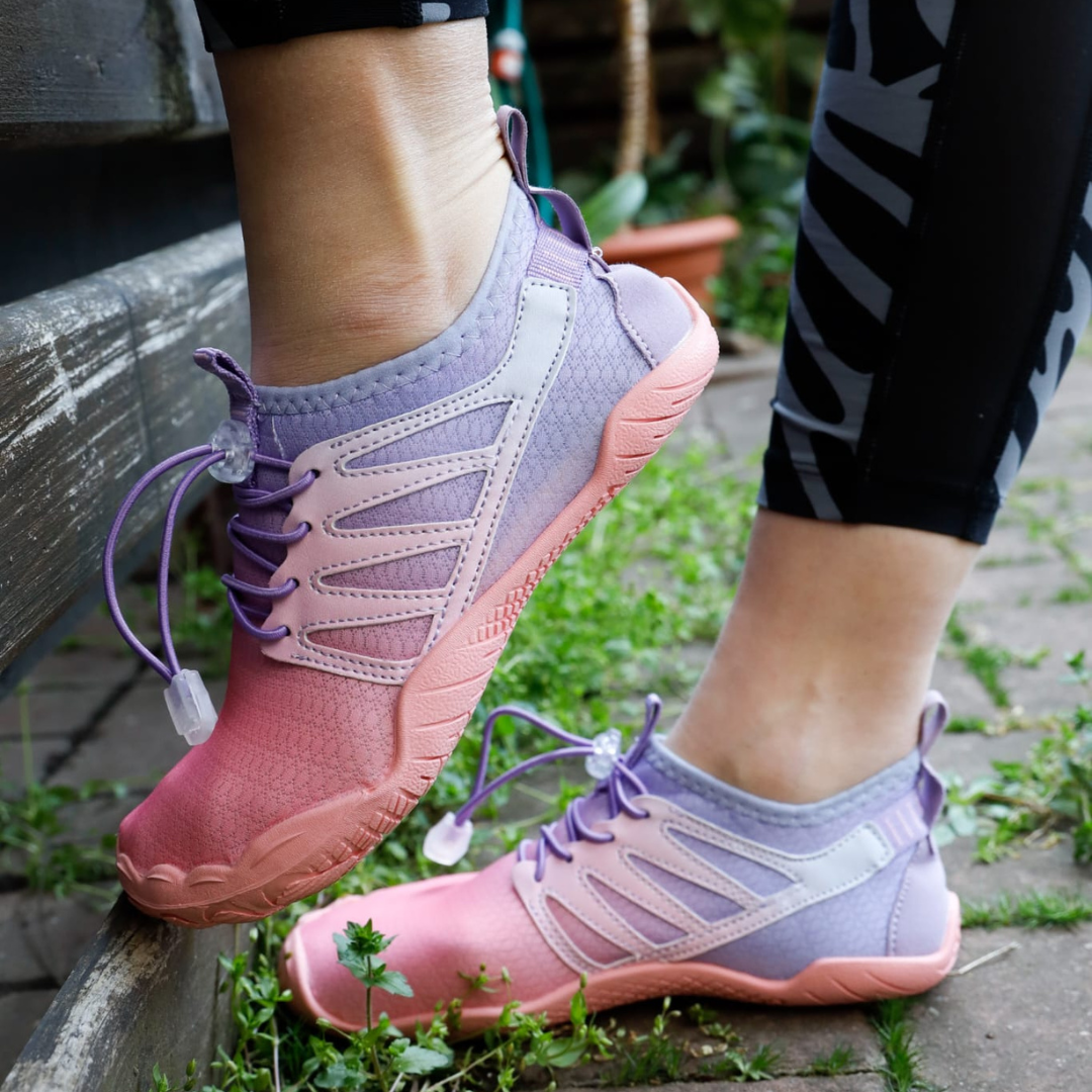 Ergonomische dames barefoot schoenen met flexibele, ultralichte zool voor comfort en natuurlijke voetbeweging.