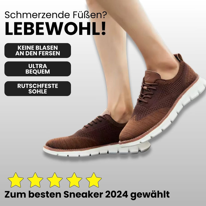Stijlvolle en ondersteunende herenschoenen met orthopedische inlegzolen, in bruine kleur, perfect voor elke outfit.