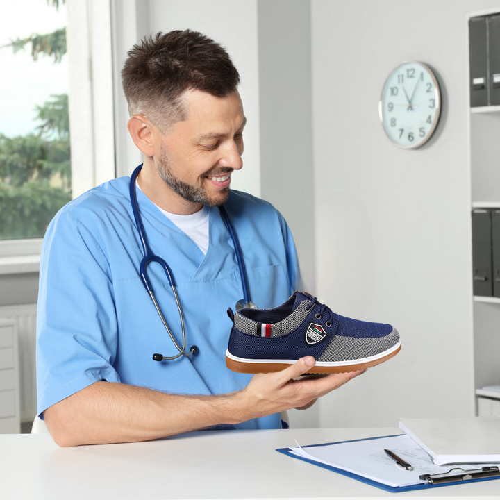 Ergonomische herenschoenen met antislipzool, brede teenbox, ademend, ideaal voor voetcomfort en balans