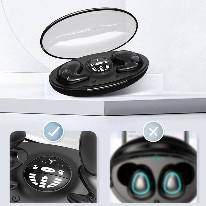 Ergonomische draadloze slaaphoofdtelefoon, onzichtbaar ontwerp, IPX5, comfortabele pasvorm, ideaal voor een rustgevende slaap.