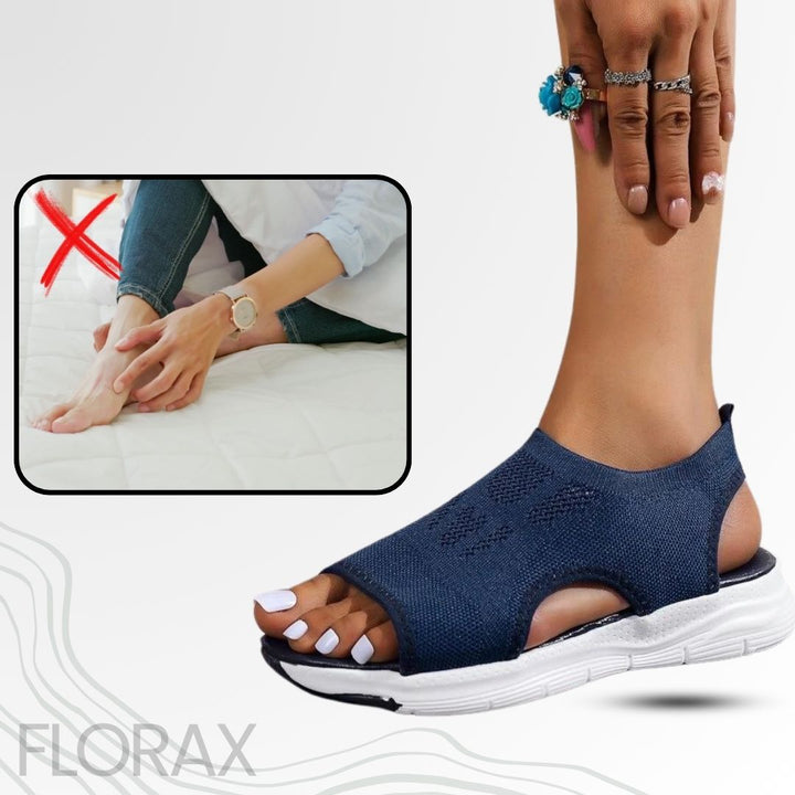 Dames ergonomische comfort sandalen in bruin, met orthopedisch ontwerp en antislipzool voor voetgezondheid.