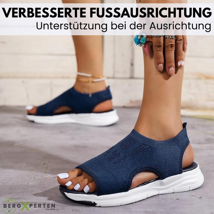 Dames ergonomische comfort sandalen in bruin, met orthopedisch ontwerp en antislipzool voor voetgezondheid.