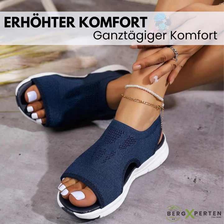 Dames ergonomische comfort sandalen in bruin, met orthopedisch ontwerp en antislipzool voor voetgezondheid.
