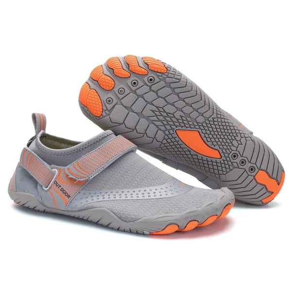 Ergonomische, lichte blote voeten waterschoenen, unisex, met antislipzool in donkerblauw voor buitenactiviteiten op het strand
