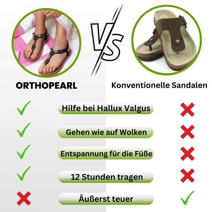 Detailweergave van de abrikooskleurige OrthoPearl sandalen, met nadruk op de ergonomische zool en comfortabele pasvorm.