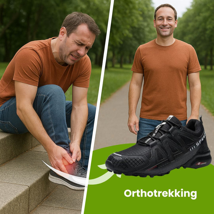 OrthoTrekking damesschoenen, aanbevolen door orthopeden voor dagelijks gebruik en buitenactiviteiten.