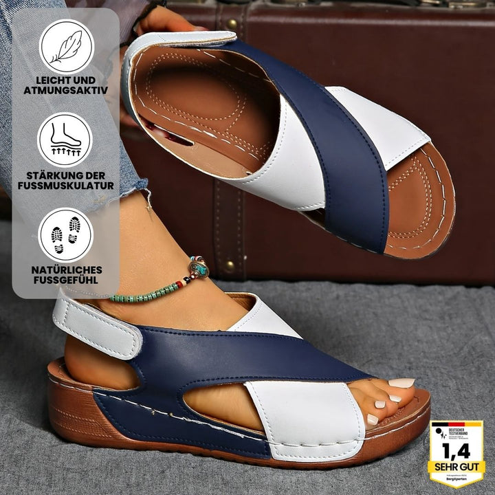 Dames ergonomische sandalen met een blauwe tint, antislip zool en comfortabele pasvorm voor langdurig draagcomfort.