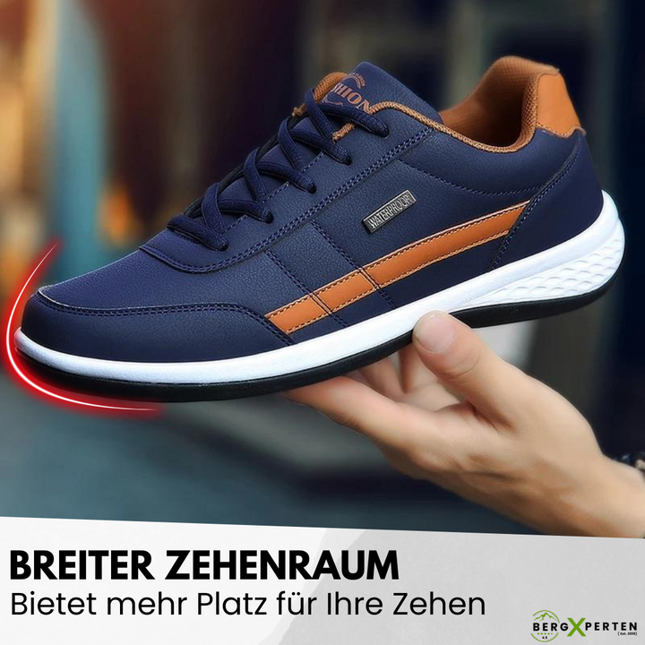 OrthoX comfortschoenen in lifestyleshots, toont veelzijdigheid voor dagelijks leven en sport.