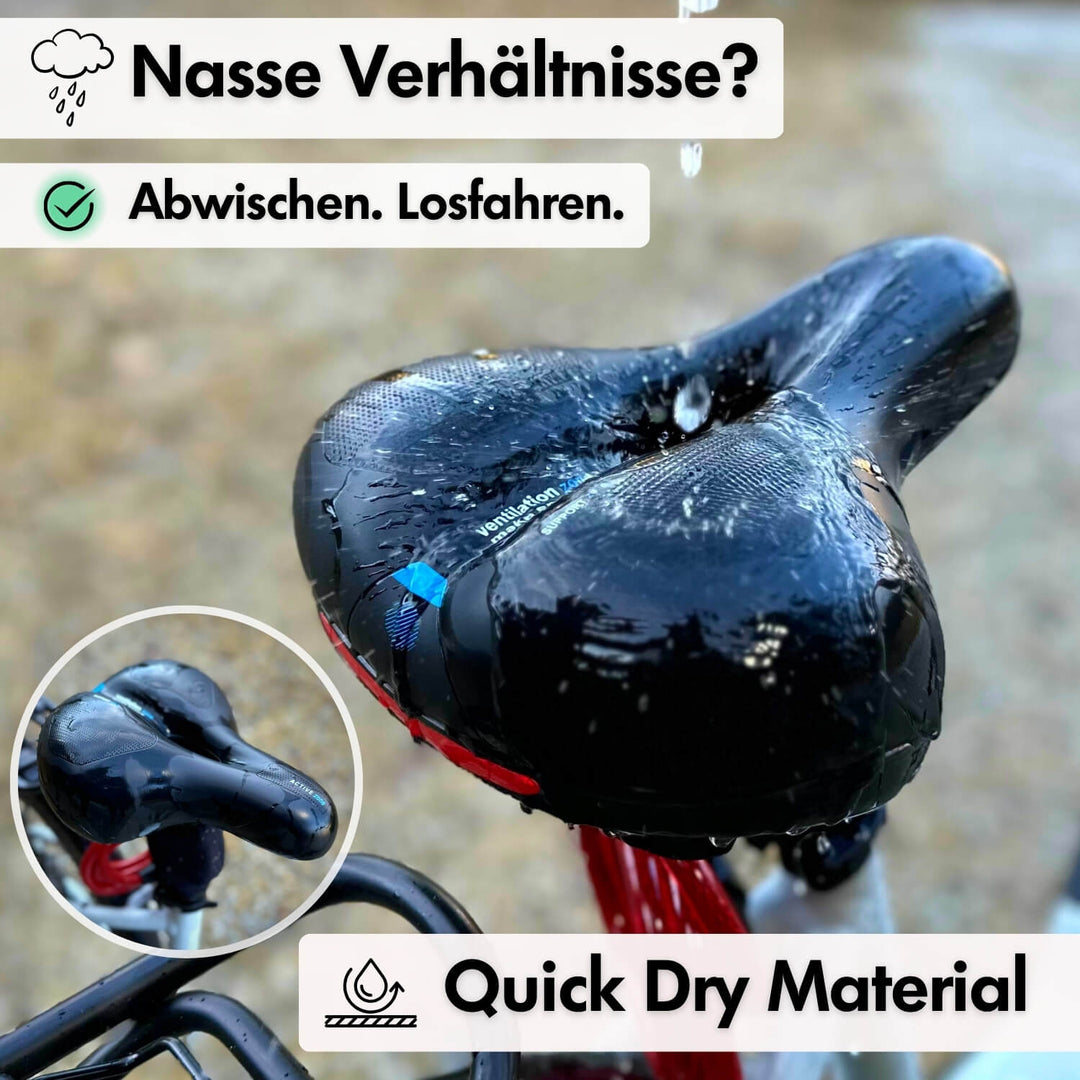 CloudComfort Pro ergonomisch fietszadel met geltechnologie en ademend oppervlak voor maximaal fietscomfort